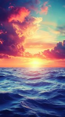 Obraz premium Ocean Sunset Serenity 