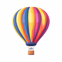 Obraz premium Colorful Hot Air Balloon Vector Illustration for Creative Concepts