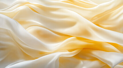 Obraz premium Sonnige Atmosphäre durch gelbe, fließende Stoffe im Raum
