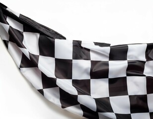 checkered racing flag on white background