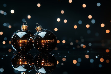 Christmas background with christmas balls 