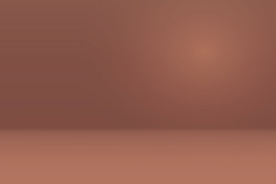 Soft brown abstract dark cream background. Empty room wall painted with color of the year 2025