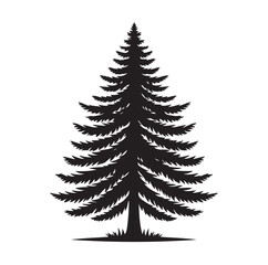 pine tree silhouette vector illustration