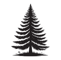 pine tree silhouette vector illustration