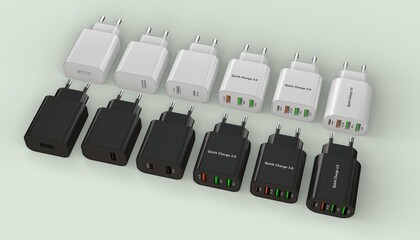 Phone Chargers Collection 3D models