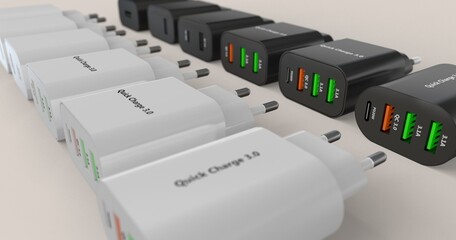 Phone Chargers Collection 3D models