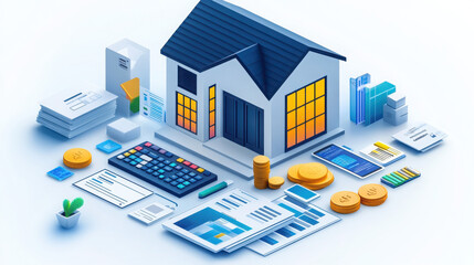 A cover photo representing expenses in bills, insurance.