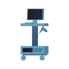 Dermatoscopy. Skin Cancer Screening. Medical Equipment. Modern Flat Vector Illustration.