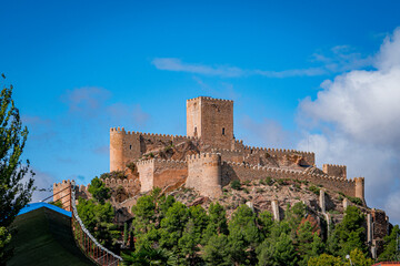 Naklejka premium Views of Almansa Castle. Albacete. Spain