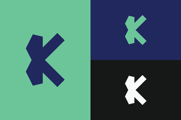 Obraz premium modern letter K logo, simple letter K logo.