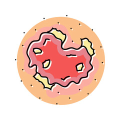 scald household injury accident color icon vector. scald household injury accident sign. isolated symbol illustration