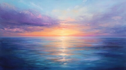 Obraz premium Sunset Seascape: Ocean's Golden Hour