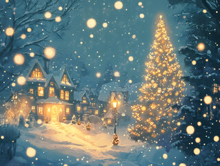 Obraz premium Festive Christmas New Year concept background. Neural network AI generated art