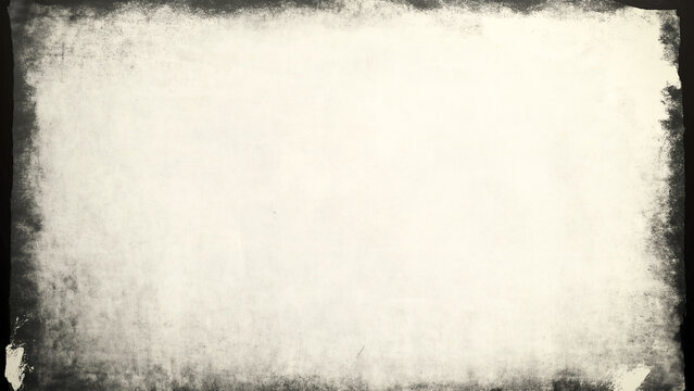 grunge-style white texture with a distressed look, featuring a bold black border and an empty center, ideal for overlaying text or images in a creative design.