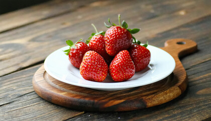 strawberries on a plate