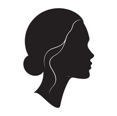 black african woman silhouette vector illustration