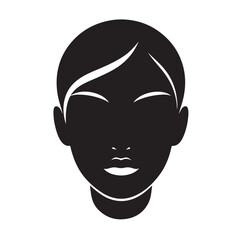black african woman silhouette vector illustration