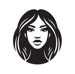 black african woman silhouette vector illustration