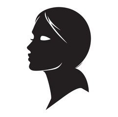 black african woman silhouette vector illustration