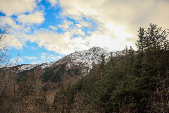 clouds in the mountains