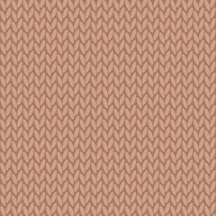 Fototapeta premium Seamless knitted sweater pattern Mocha Mousse color of the year 2025. Christmas Pattern