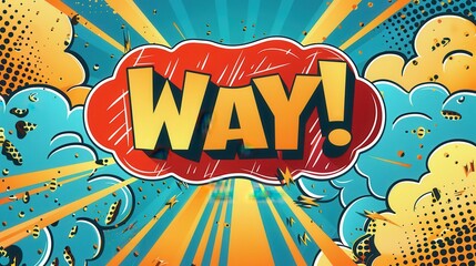 Fototapeta premium Pop art style comic speech bubble with 