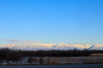 winter landscape in the mountains