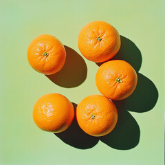 tangerines on a wooden table