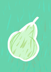 illustration of a cucumber