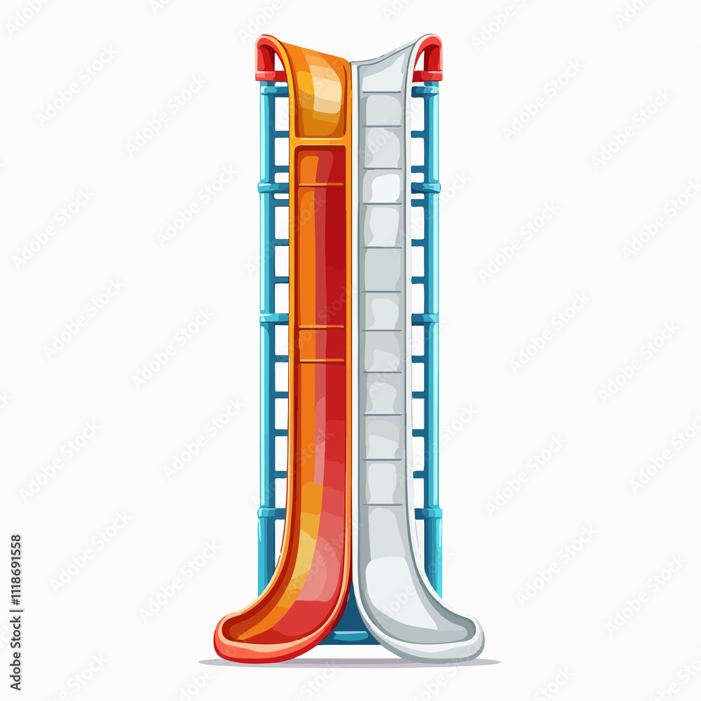 Canvas Prints simple slide line vector illustration on white background