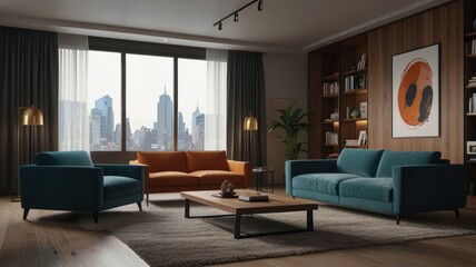 Modern Dark Living Room