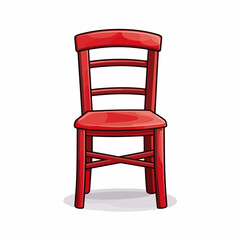 Modern small chair vector illustration for interiors, isolated on white background