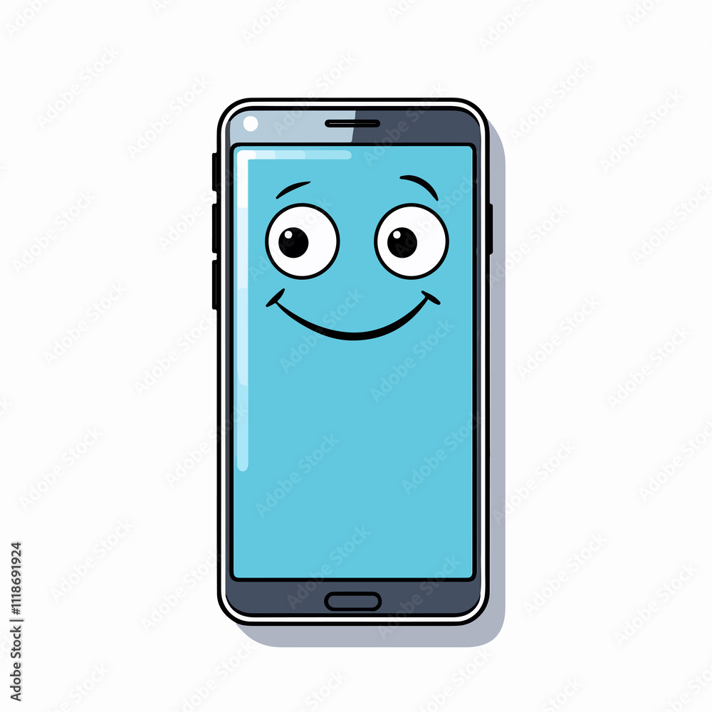 Canvas Prints cartoon smartphone vector illustration for digital usage
