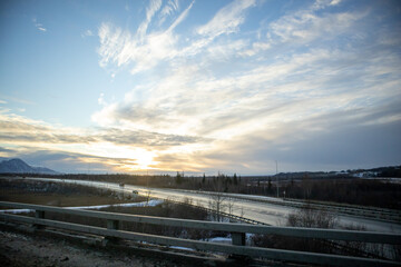 railway in the morning