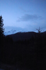 time clouds over the mountains