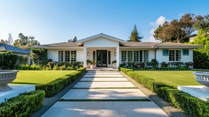 Modern buildings by the lake,Empty architectural background.