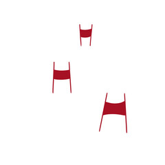 Abstract skiing slalom gates illustration