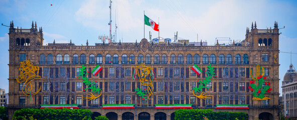 Mexico City Government Offices or Antiguo Edificio del Ayuntamiento in Constitution Plaza or Plaza...