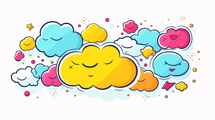 Clear Speech Bubbles Outline Vector Symbol Icon Design for Communication Projects