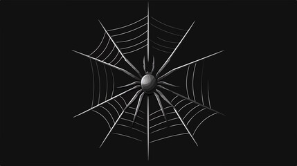 Spider Web Vector Symbol Icon: Elegant Design for Web Pages and Platforms