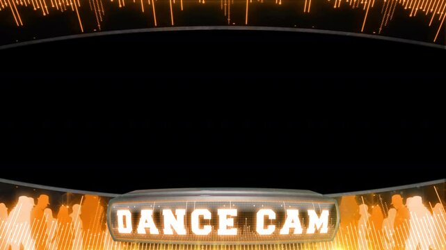 Dance Cam looping animation with alpha for usage over camera footage.