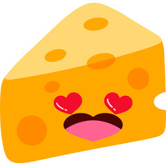 Cheese Loving Face Cartoon