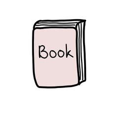 A pink book with a simple cover design and the word 