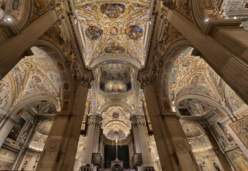 Fototapeta premium Santa Maria Maggiore basilic in Bergamo upper, Lombardy, Italy