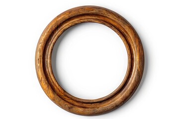 Large circular wooden frame for wall views or pictures.