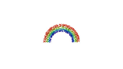 heart rainbow on transparent background