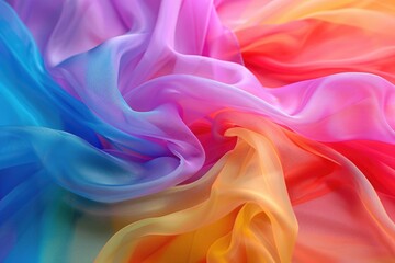 Fototapeta premium Silk rainbow scarf