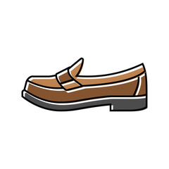 loafers japanese school color icon vector. loafers japanese school sign. isolated symbol illustration