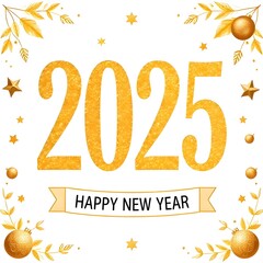 Happy New Year 2025 poster design