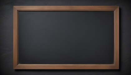 A vintage chalkboard in a wooden frame, with a dark, textured background